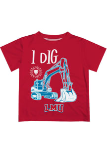 Loyola Marymount Lions Infant Excavator Short Sleeve T-Shirt Red