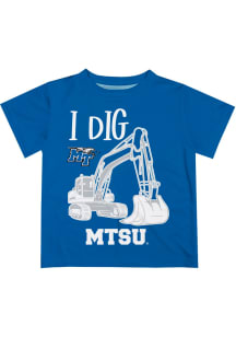Vive La Fete Middle Tennessee Blue Raiders Infant Excavator Short Sleeve T-Shirt Blue