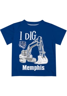 Vive La Fete Memphis Tigers Infant Excavator Short Sleeve T-Shirt Blue