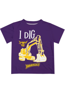 Minnesota State Mavericks Infant Excavator Short Sleeve T-Shirt Purple