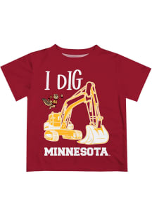 Minnesota Golden Gophers Infant Excavator Short Sleeve T-Shirt Maroon
