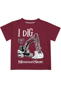 Missouri State Bears Infant Excavator Short Sleeve T-Shirt Maroon