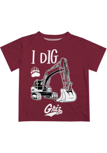 Montana Grizzlies Infant Excavator Short Sleeve T-Shirt Maroon