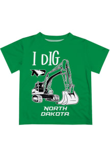 North Dakota Fighting Hawks Infant Excavator Short Sleeve T-Shirt Green