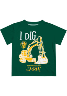 Vive La Fete North Dakota State Bison Infant Excavator Short Sleeve T-Shirt Green