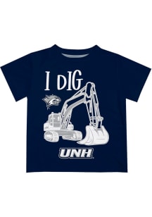 New Hampshire Wildcats Infant Excavator Short Sleeve T-Shirt Blue