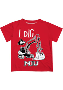 Northern Illinois Huskies Infant Excavator Short Sleeve T-Shirt Red