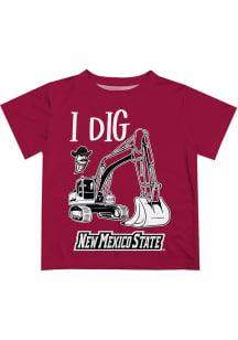 Vive La Fete New Mexico State Aggies Infant Excavator Short Sleeve T-Shirt Red