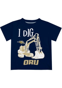 Oral Roberts Golden Eagles Infant Excavator Short Sleeve T-Shirt Navy Blue