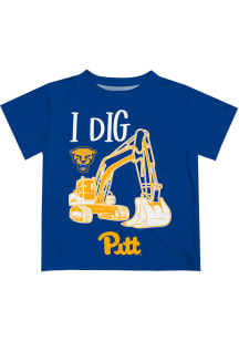 Pitt Panthers Infant Excavator Short Sleeve T-Shirt Blue