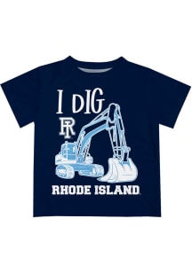 Rhode Island Rams Infant Excavator Short Sleeve T-Shirt Navy Blue
