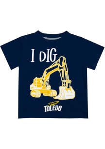 Toledo Rockets Infant Excavator Short Sleeve T-Shirt Blue