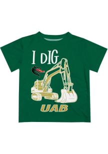 Vive La Fete UAB Blazers Infant Excavator Short Sleeve T-Shirt Green