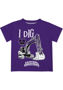 Central Arkansas Bears Infant Excavator Short Sleeve T-Shirt Purple
