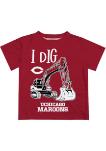 University of Chicago Maroons Infant Excavator Short Sleeve T-Shirt Maroon