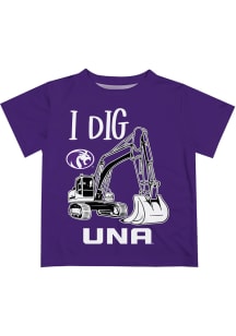 North Alabama Lions Infant Excavator Short Sleeve T-Shirt Purple