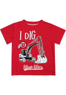 Utah Utes Infant Excavator Short Sleeve T-Shirt Red