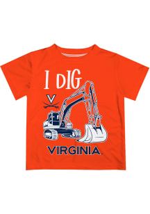 Virginia Cavaliers Infant Excavator Short Sleeve T-Shirt Orange