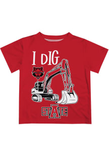 Arkansas State Red Wolves Toddler Red Excavator Short Sleeve T-Shirt
