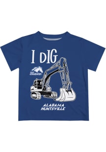 UAH Chargers Toddler Blue Excavator Short Sleeve T-Shirt