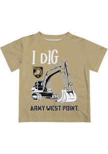 Vive La Fete Army Black Knights Toddler Gold Excavator Short Sleeve T-Shirt