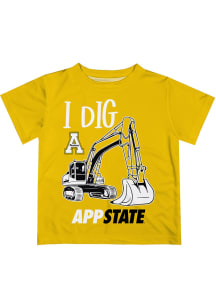 Appalachian State Mountaineers Toddler Gold Excavator Short Sleeve T-Shirt