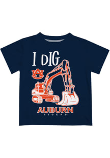 Auburn Tigers Toddler Blue Excavator Short Sleeve T-Shirt