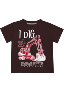 Brown Bears Toddler Brown Excavator Short Sleeve T-Shirt
