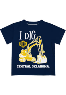 Central Oklahoma Bronchos Toddler Blue Excavator Short Sleeve T-Shirt