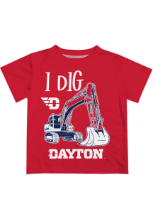 Dayton Flyers Toddler Red Excavator Short Sleeve T-Shirt