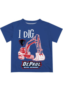 DePaul Blue Demons Toddler Blue Excavator Short Sleeve T-Shirt