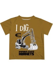 Emporia State Hornets Toddler Gold Excavator Short Sleeve T-Shirt
