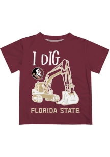 Florida State Seminoles Toddler Maroon Excavator Short Sleeve T-Shirt