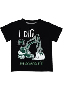Hawaii Warriors Toddler Green Excavator Short Sleeve T-Shirt