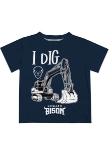 Howard Bison Toddler Blue Excavator Short Sleeve T-Shirt