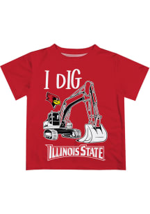 Vive La Fete Illinois State Redbirds Toddler Red Excavator Short Sleeve T-Shirt
