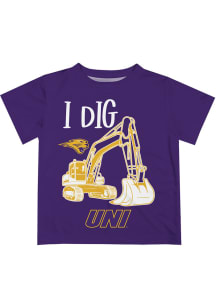 Northern Iowa Panthers Toddler Purple Excavator Short Sleeve T-Shirt