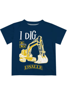 La Salle Explorers Toddler Blue Excavator Short Sleeve T-Shirt