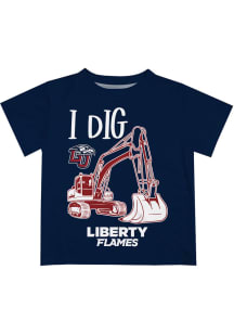 Liberty Flames Toddler Red Excavator Short Sleeve T-Shirt