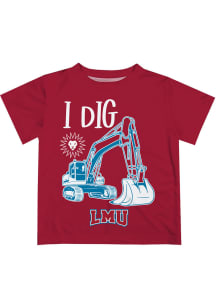 Loyola Marymount Lions Toddler Red Excavator Short Sleeve T-Shirt