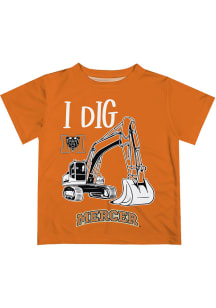 Mercer Bears Toddler Orange Excavator Short Sleeve T-Shirt