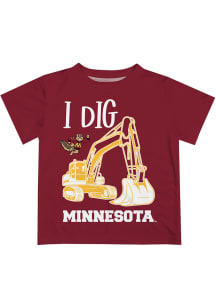 Minnesota Golden Gophers Toddler Maroon Excavator Short Sleeve T-Shirt
