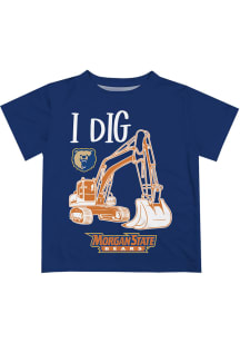 Morgan State Bears Toddler Blue Excavator Short Sleeve T-Shirt