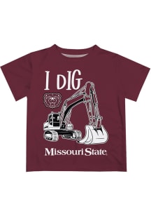 Missouri State Bears Toddler Maroon Excavator Short Sleeve T-Shirt