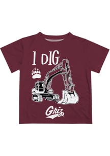 Montana Grizzlies Toddler Maroon Excavator Short Sleeve T-Shirt