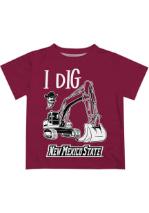 New Mexico State Aggies Toddler Red Excavator Short Sleeve T-Shirt