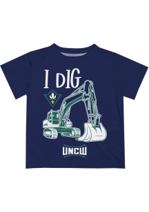 UNCW Seahawks Toddler Teal Excavator Short Sleeve T-Shirt