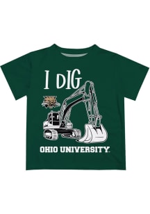 Ohio Bobcats Toddler Green Excavator Short Sleeve T-Shirt