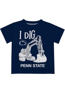 Vive La Fete Penn State Nittany Lions Toddler Navy Blue Excavator Short Sleeve T-Shirt