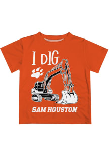 Vive La Fete Sam Houston State Bearkats Toddler Orange Excavator Short Sleeve T-Shirt